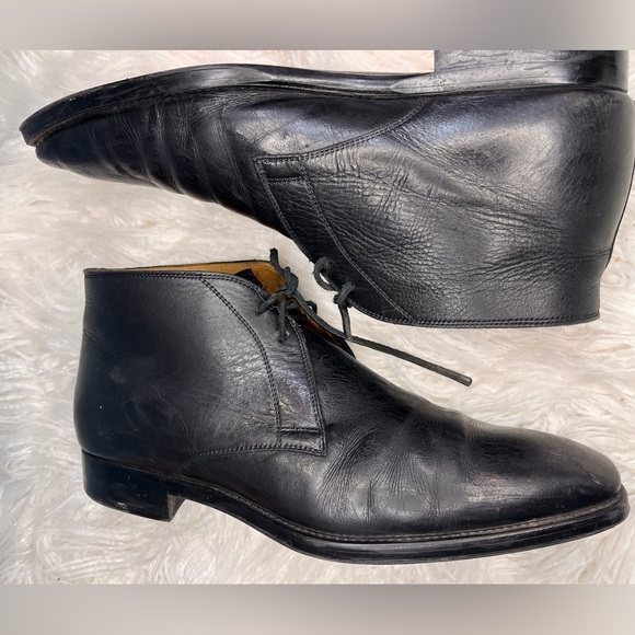 Magnanni Black Leather Oxfords main image 4